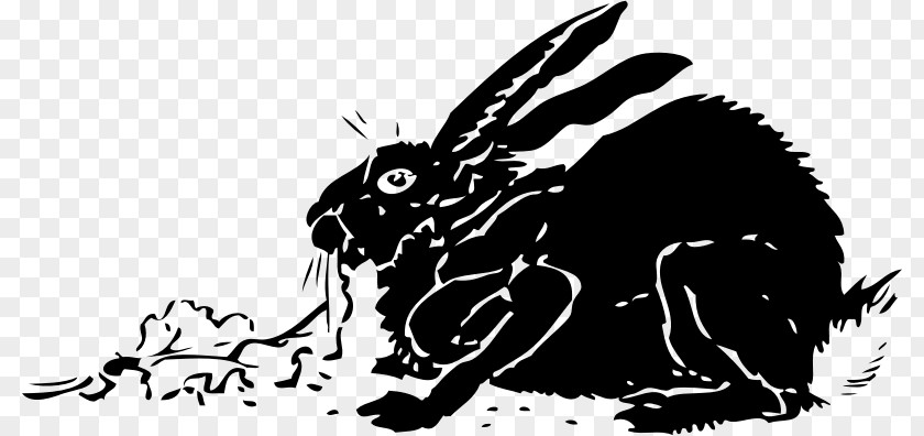Black Rabbit European Hare Clip Art PNG
