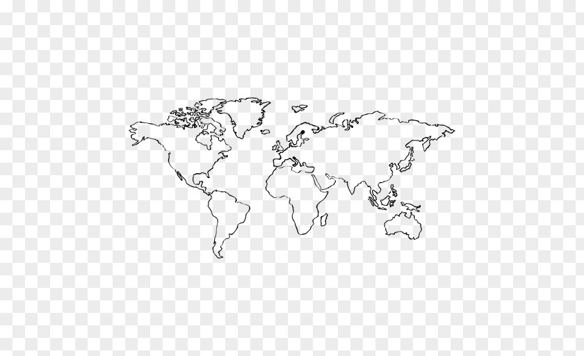 Hand Drawn Globe World Map Europe PNG