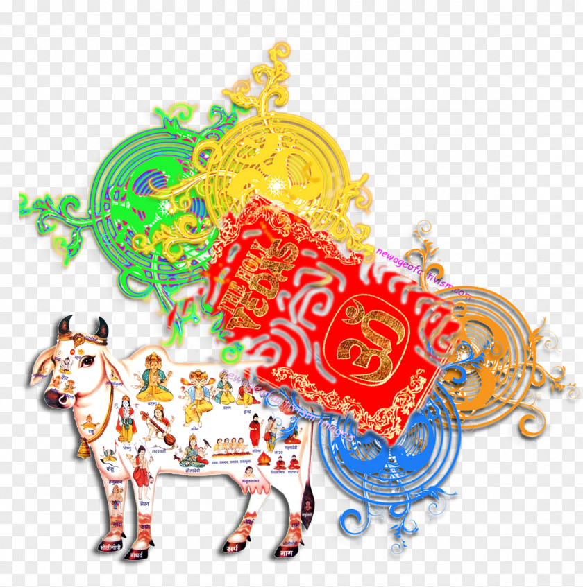 Tathagata Art Cattle Kamadhenu Christmas Ornament PNG