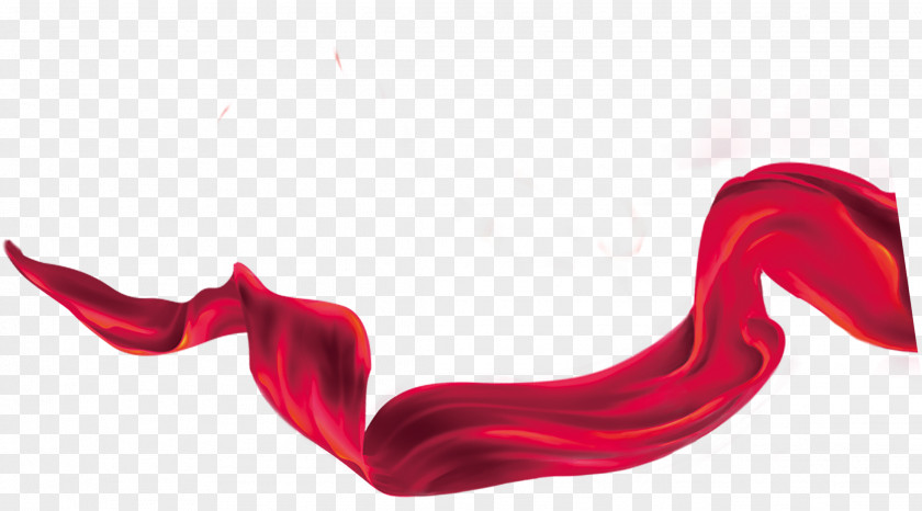 Big Red Satin Ribbon PNG