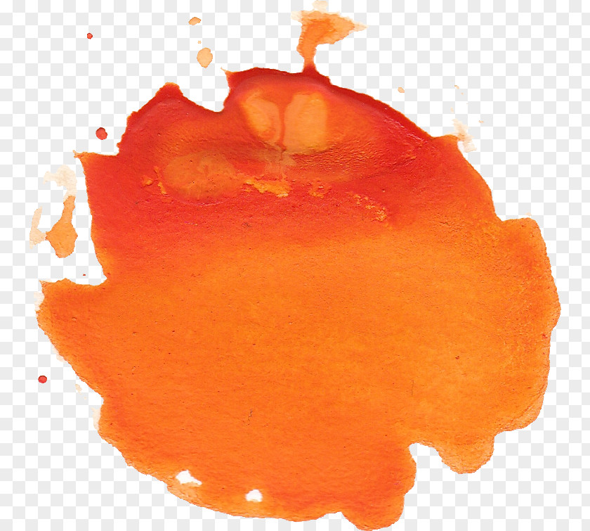 Black Watercolor Circle Painting Orange PNG