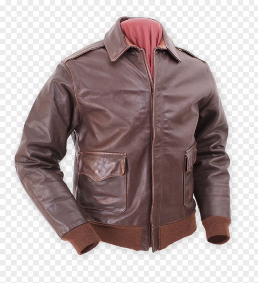 Jacket Leather A-2 Flight Clothing PNG