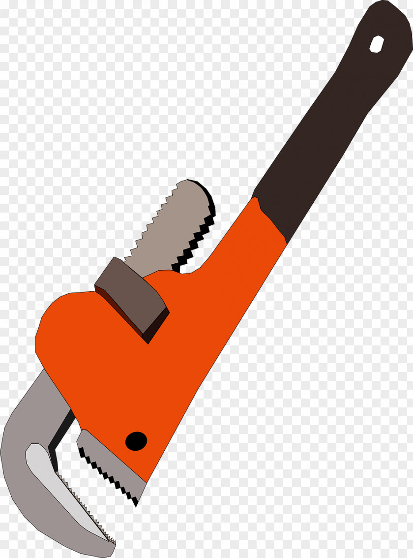 Orange Multifunction Wrench Hand Tool Pipe Adjustable Spanner Plumber PNG