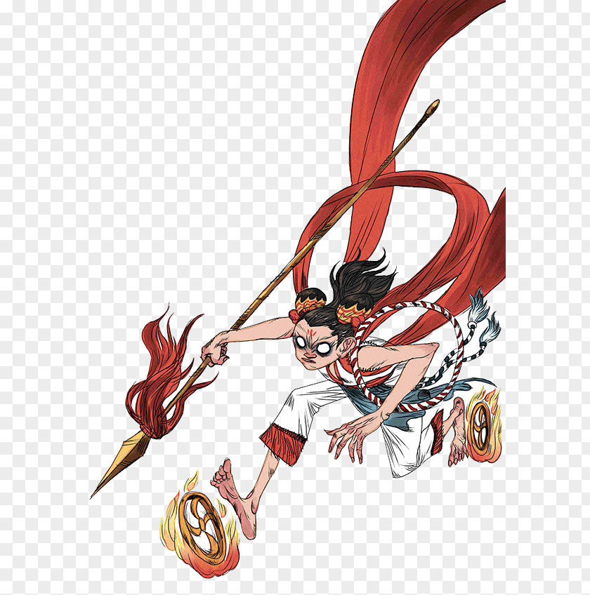 Red Boy Journey To The West Xuanzang Pigsy Sun Wukong Nezha PNG