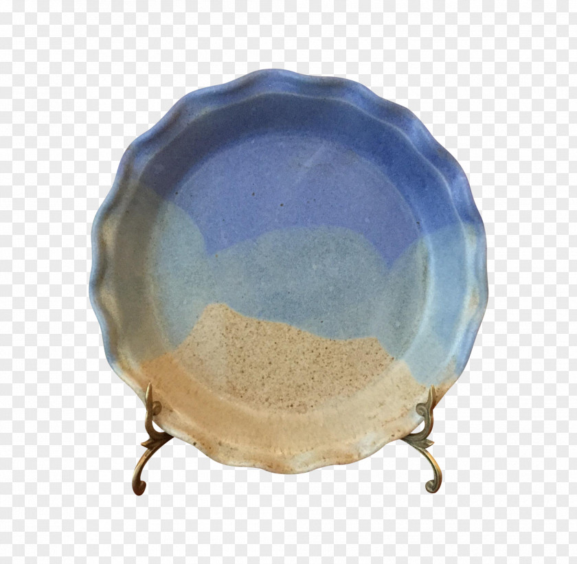 Stone Pie Dish Cobalt Blue PNG