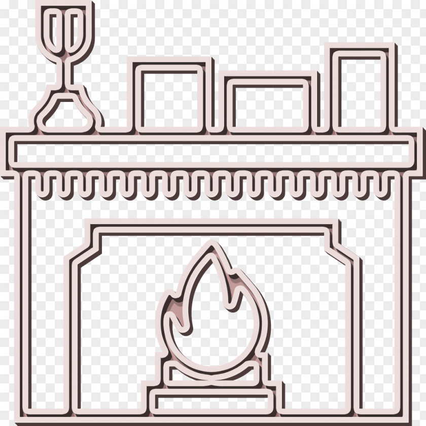 Household Set Icon Fireplace Chimney PNG