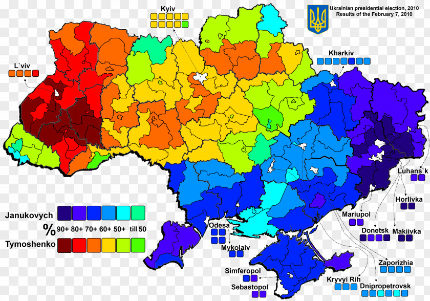 Map Ukrainian Presidential Election, 2010 Ukraine Orange Revolution PNG