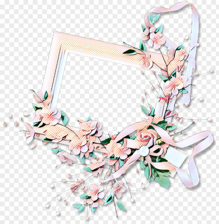 Twig Plant Pink Flower Cartoon PNG