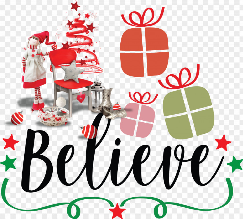 Believe Santa Christmas PNG