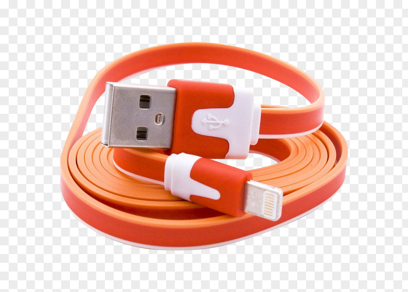 Polaroid Phone Connector I-Q's 3-Toned Color Noodle USB Data Cable For IPhone 5 (Red) Product Design Electronics PNG