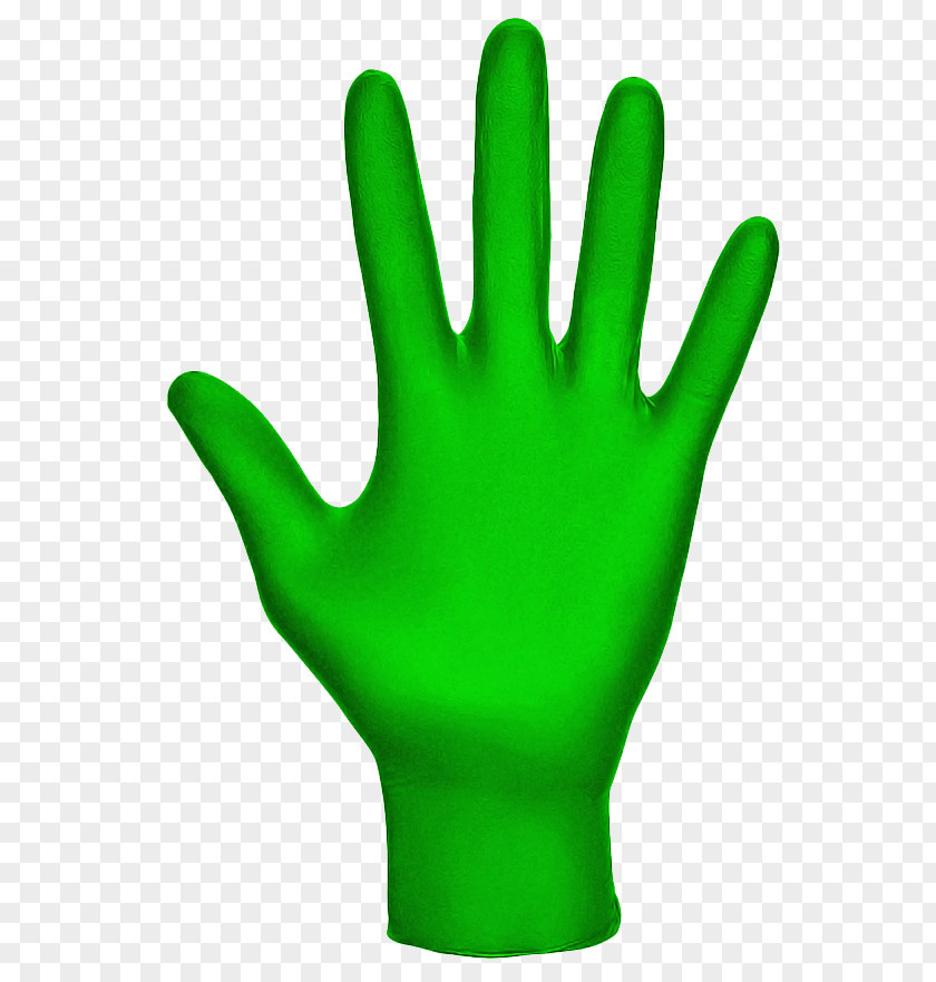 Green Finger Hand Personal Protective Equipment Glove PNG