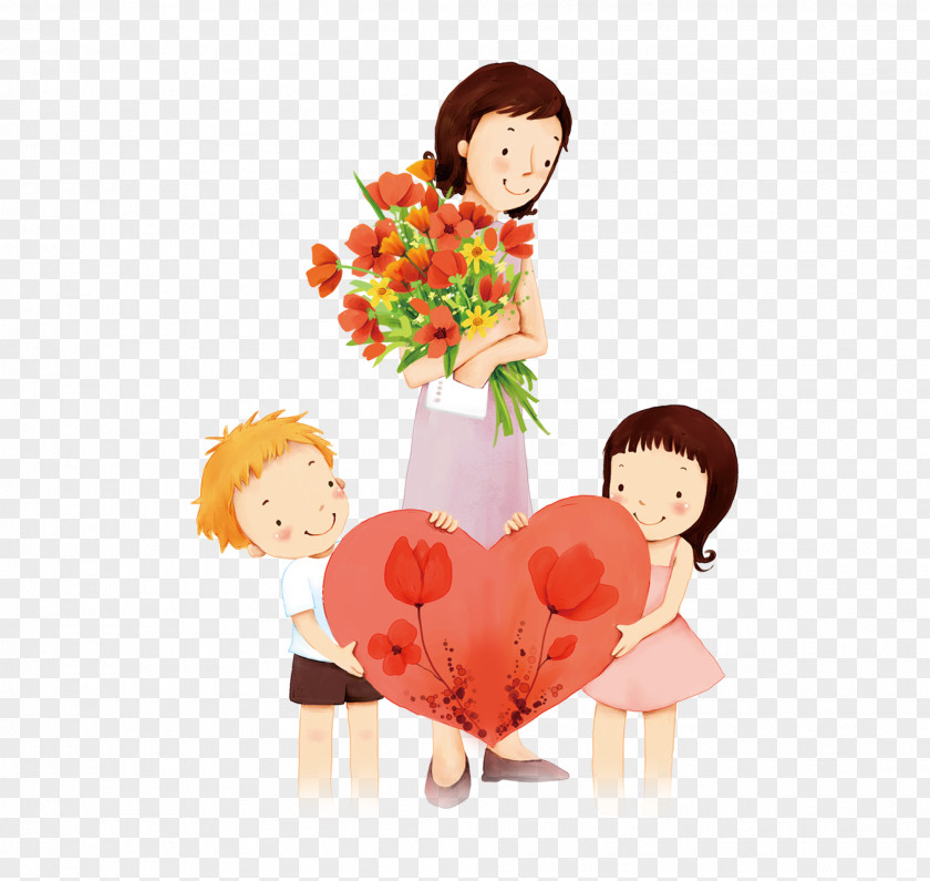 Mother 's Day And Child Love Decorative Festive Elements Teachers Party Clip Art PNG