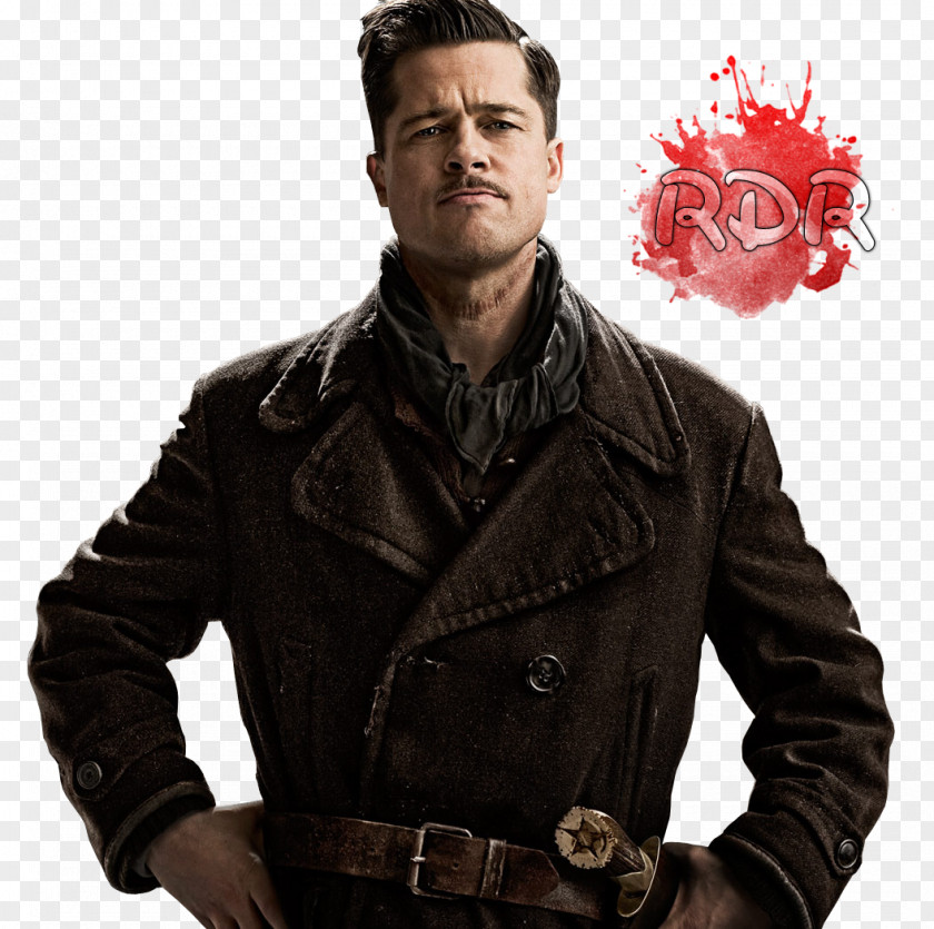 Brad Pitt Leather Jacket Inglourious Basterds David Mills PNG