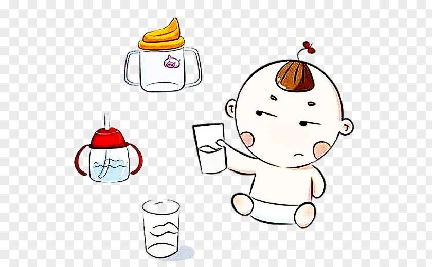 Little Baby In The Water Picture Material Drinking Clip Art PNG