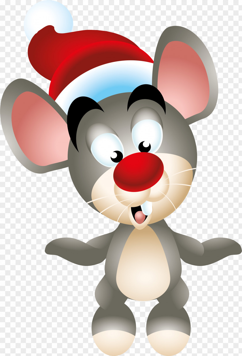 Mouse Vector Computer Christmas Ded Moroz New Year Clip Art PNG