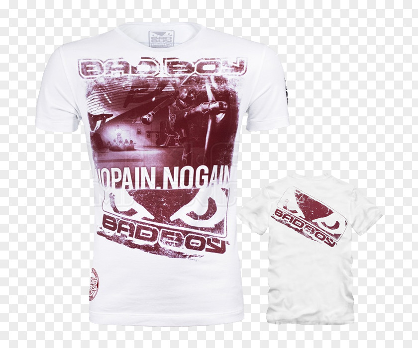 No Pain Gain T-shirt Футболка Bad Boy Script T Shirt By MMA Fightwear Clothing PNG