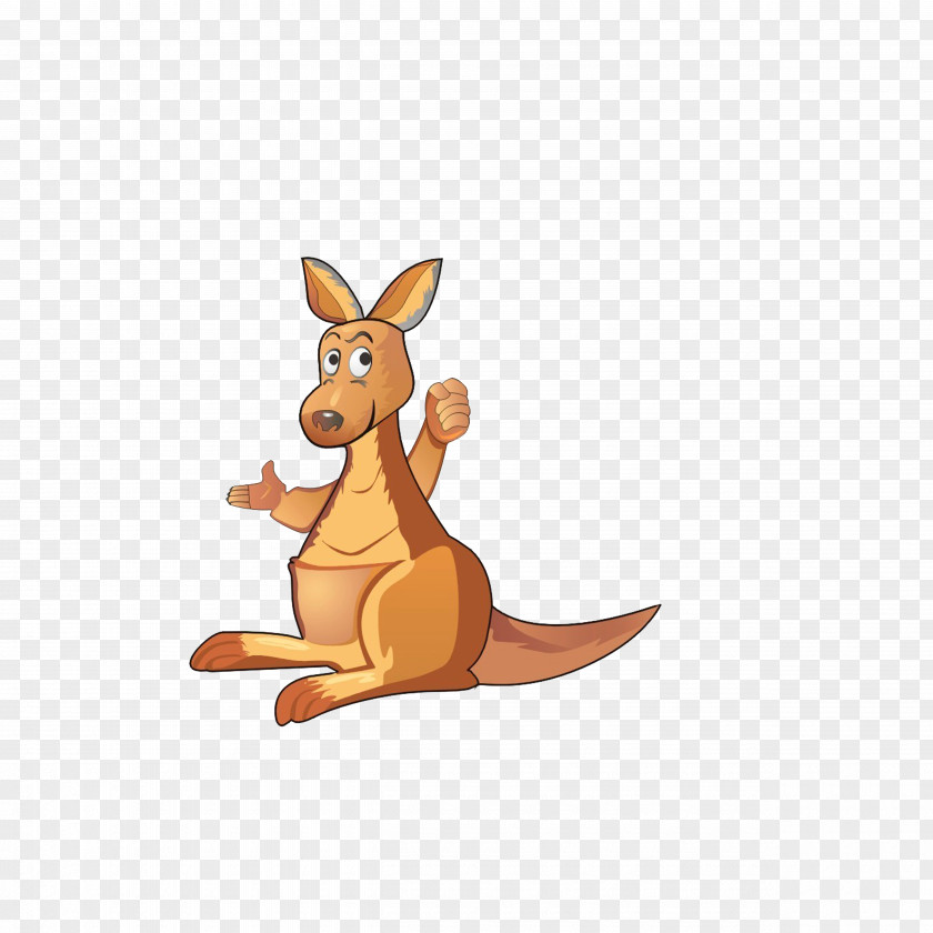 A Kangaroo With Fist Macropodidae Cartoon Illustration PNG