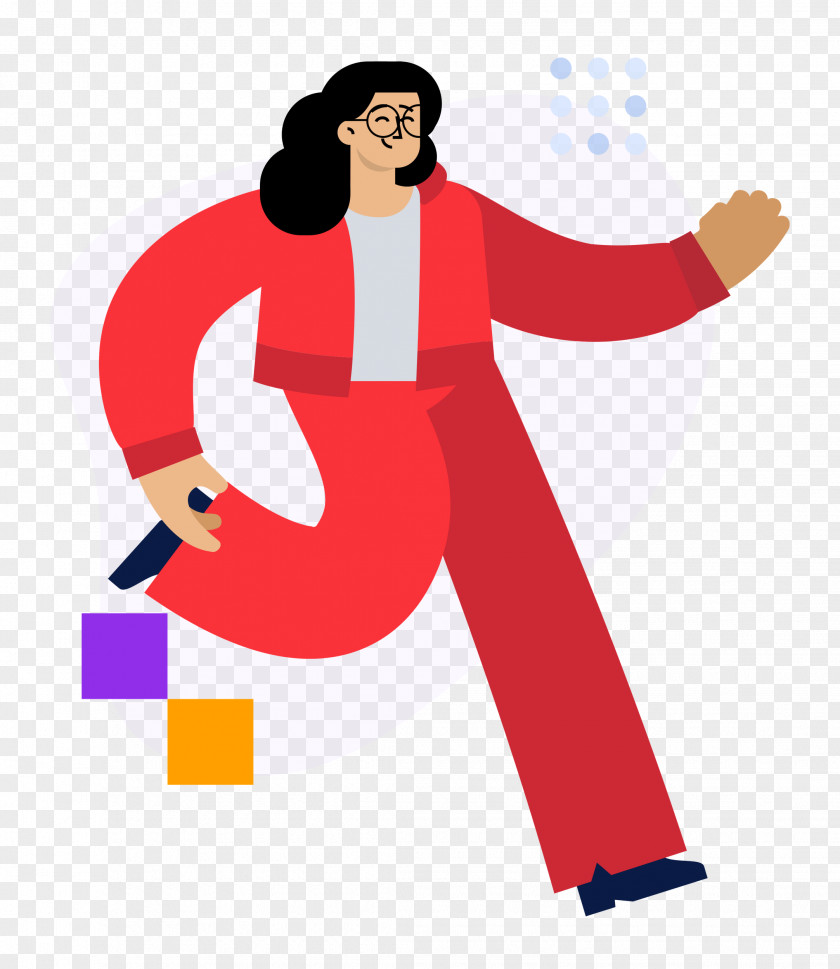 Cartoon Character Red Shoe Happiness PNG