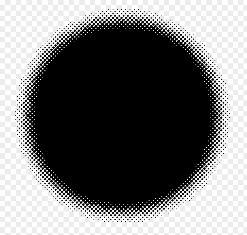 Halftone Monochrome Photography Black And White Circle PNG