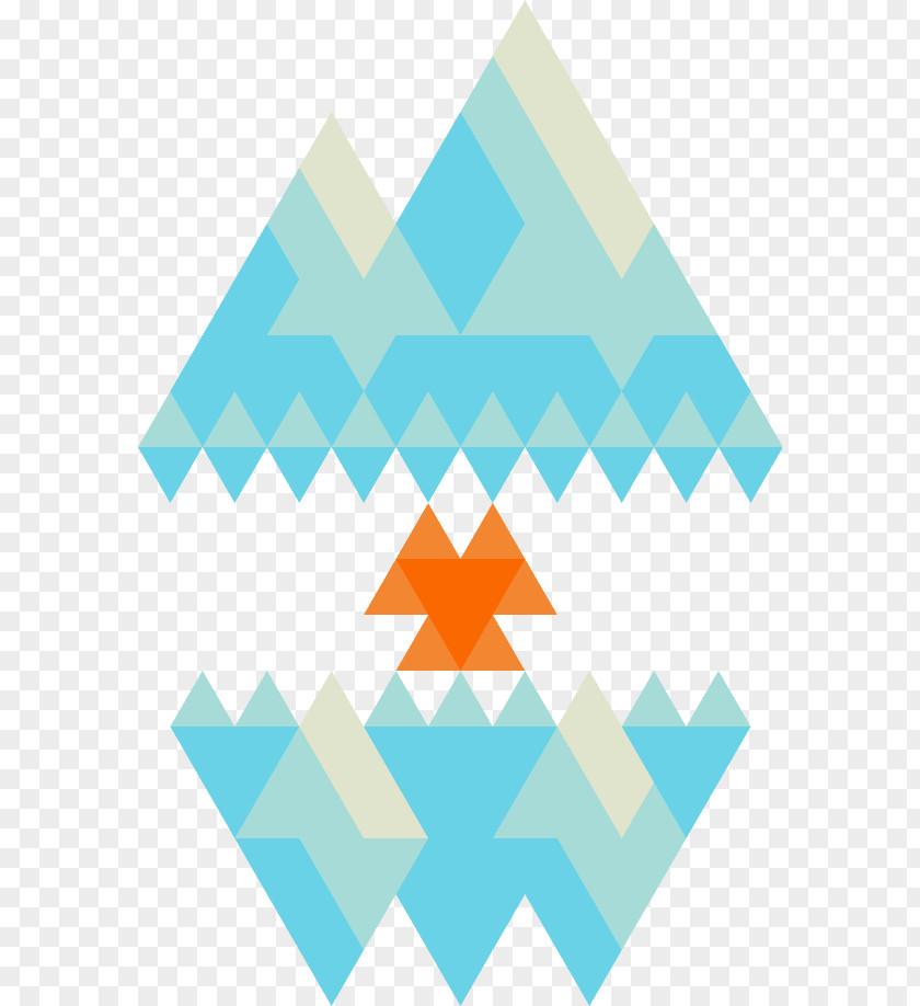 Line Triangle Turquoise PNG
