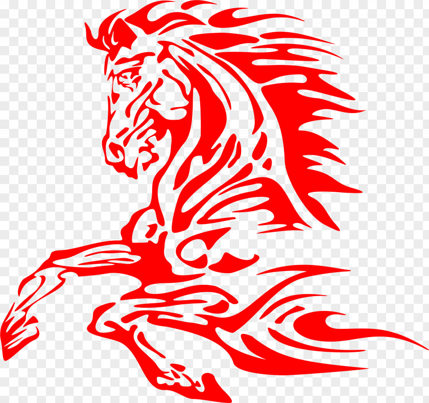Chinese Tiger Car Bumper Sticker Horse Decal PNG