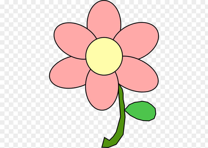 Free Cartoon Drawing Pink Flowers Clip Art PNG