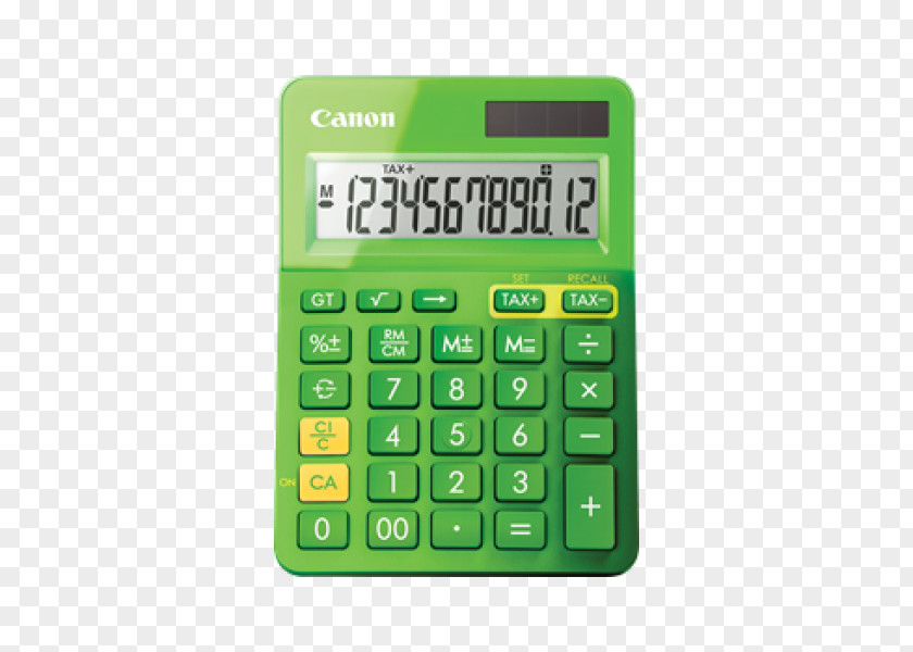 Calculator Canon LS-123K Office Supplies Electric Battery PNG