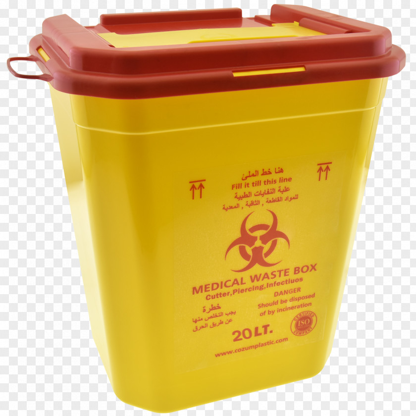 Medical Box Waste Sharps Plastic Bucket PNG