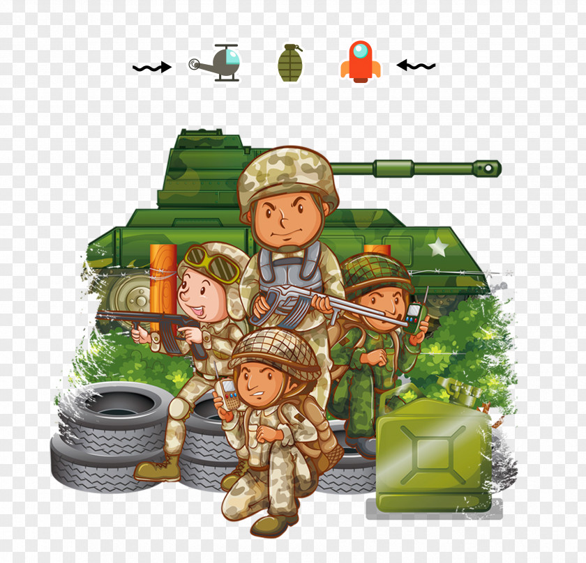 Military Cartoon Royalty-free Soldier Army PNG