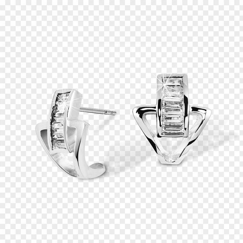Silver Earring Body Jewellery Cufflink PNG