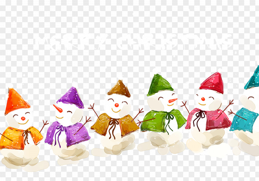 Six Snowman Christmas PNG