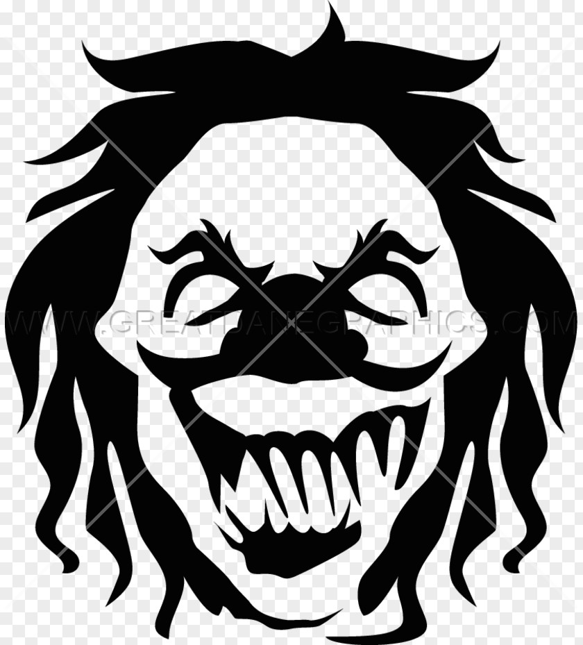 Clown Black And White Clip Art Evil Image PNG