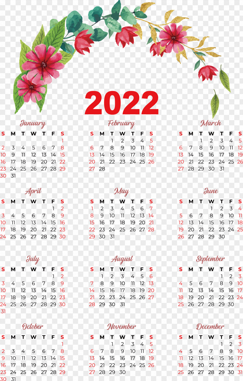 Flower Calendar Font Meter Plant PNG