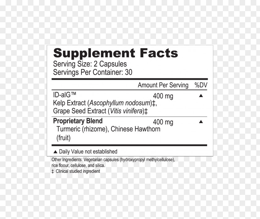 Health Document Vitamin K2 Nutrition Facts Label PNG
