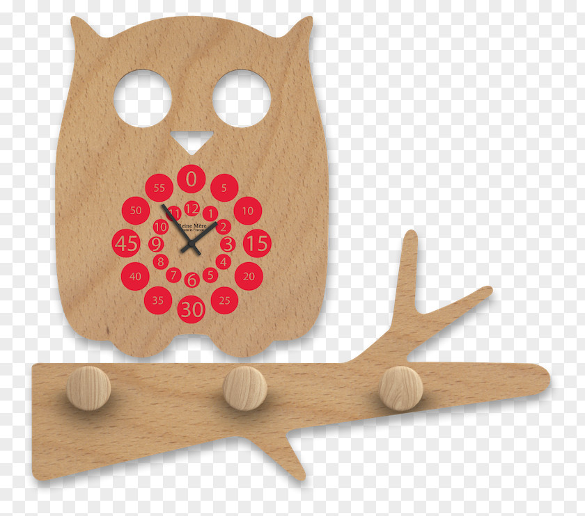 Pied Poule Wood Clock Architecture Owl PNG