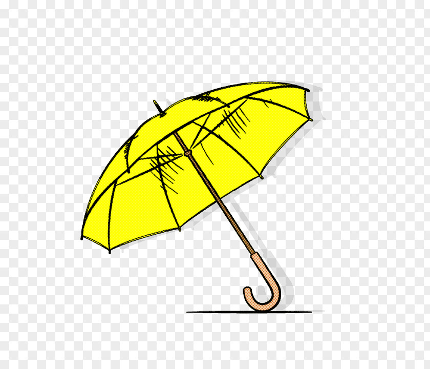 Umbrella Yellow Leaf Line PNG