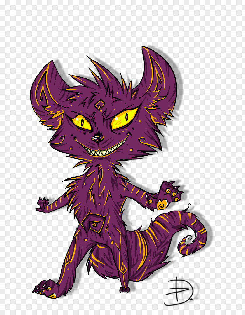 Absurdity Poster Illustration Demon Cartoon Mammal Purple PNG