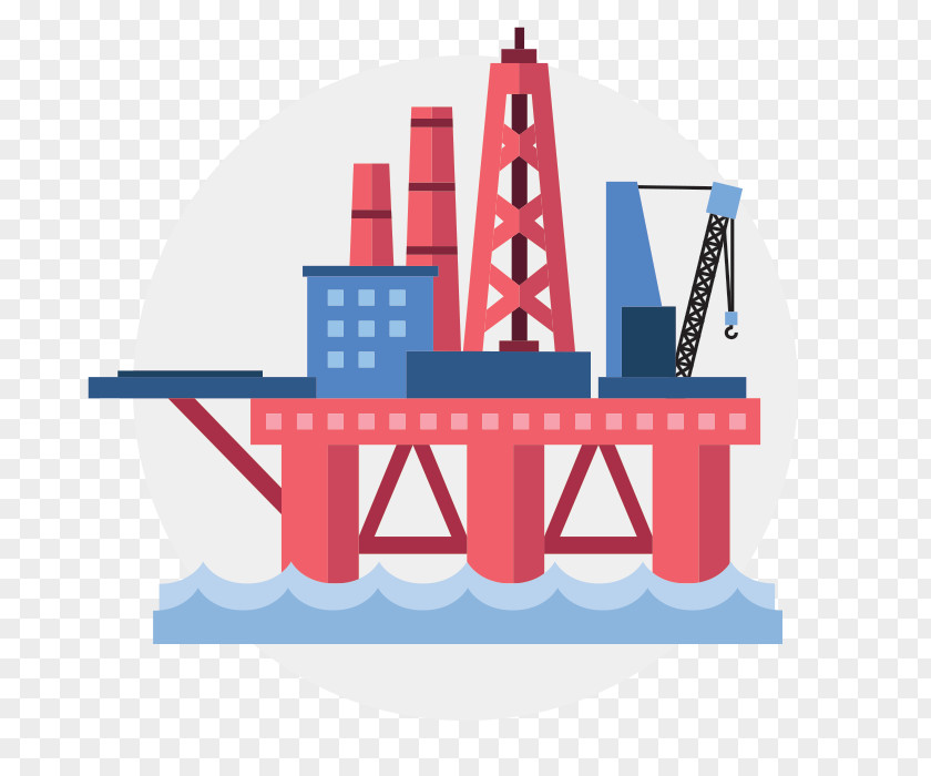 Crane Oil Platform Drilling Rig Petroleum Industry PNG