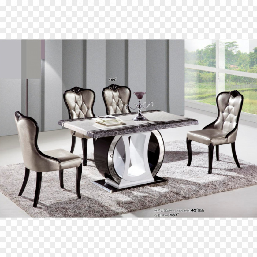 Modern Furniture Table Dining Room Matbord Marble PNG