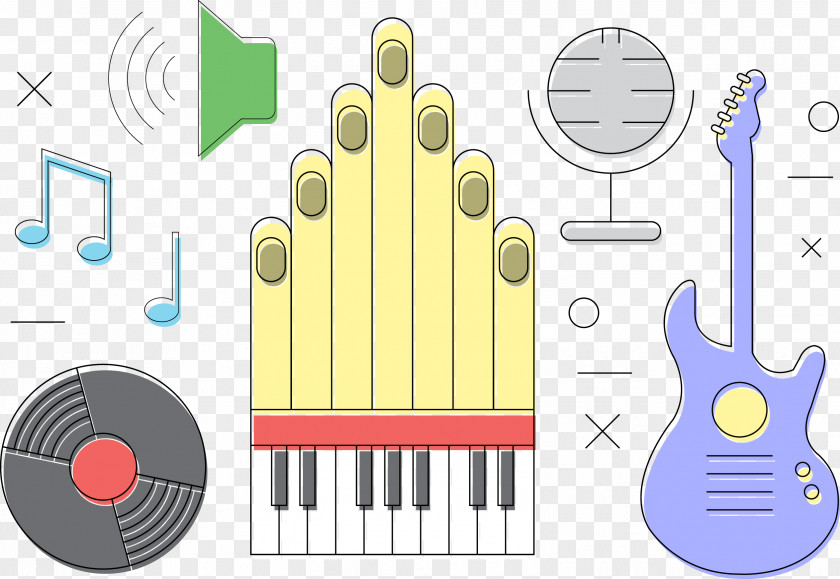 Vector Musical Instruments Illustration PNG