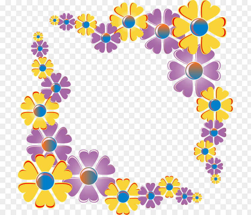 Horizontal Flowers Borders Clip Art Openclipart Vector Graphics Flower PNG
