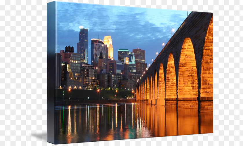 Bridge Stone Arch DoubleTree Suites By Hilton Hotel Minneapolis Canvas Print PNG