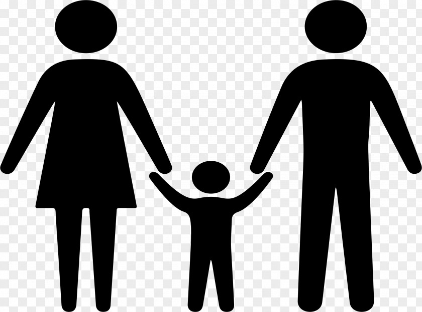 Holding Hands Family Silhouette Clip Art PNG