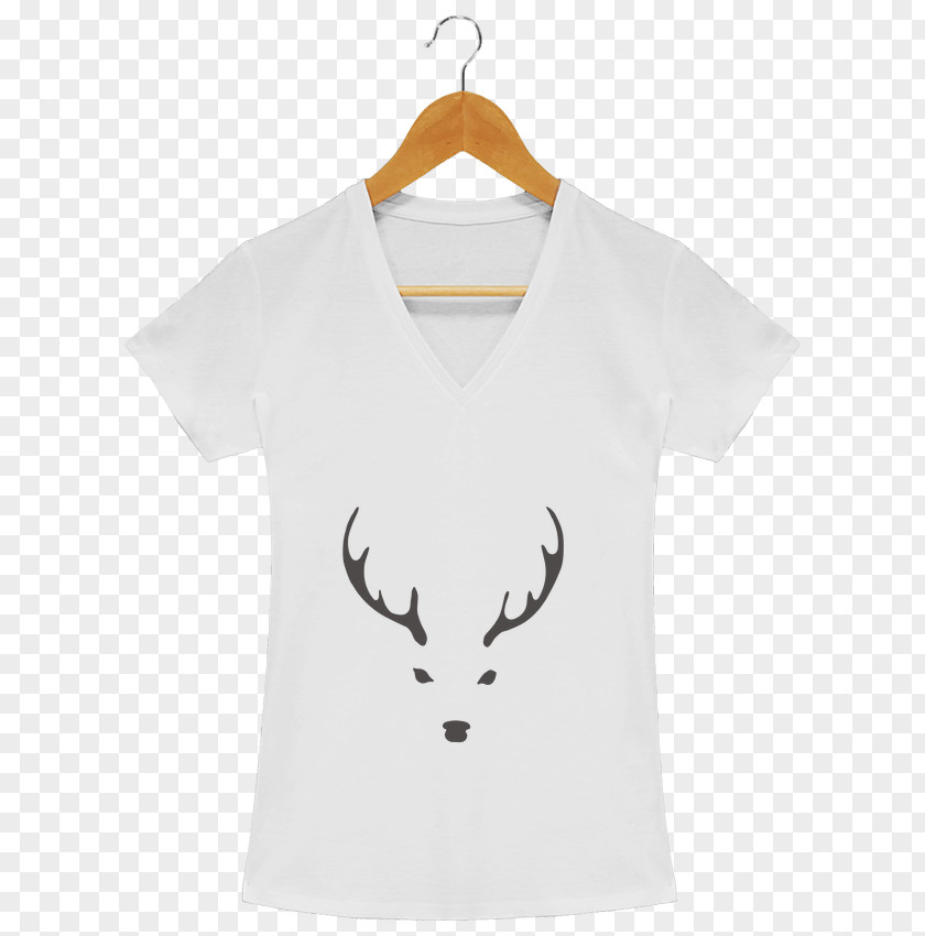White Deer T-shirt Collar Hoodie Clothing PNG