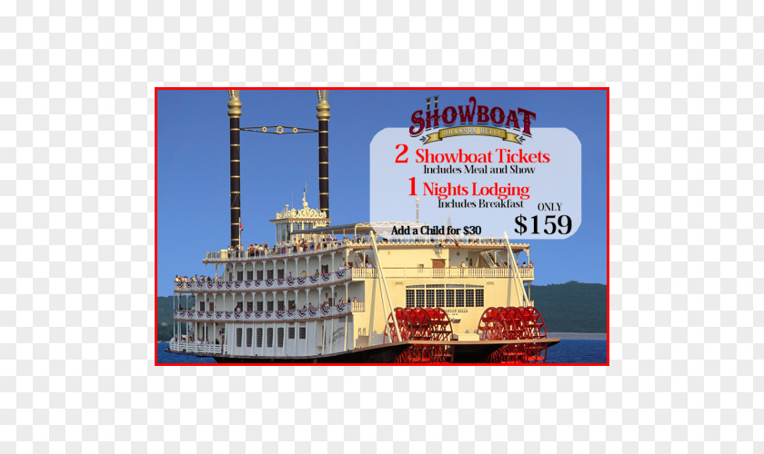 Breakfast Package Showboat Branson Belle Cruise Ship Silver Dollar City Table Rock Lake PNG