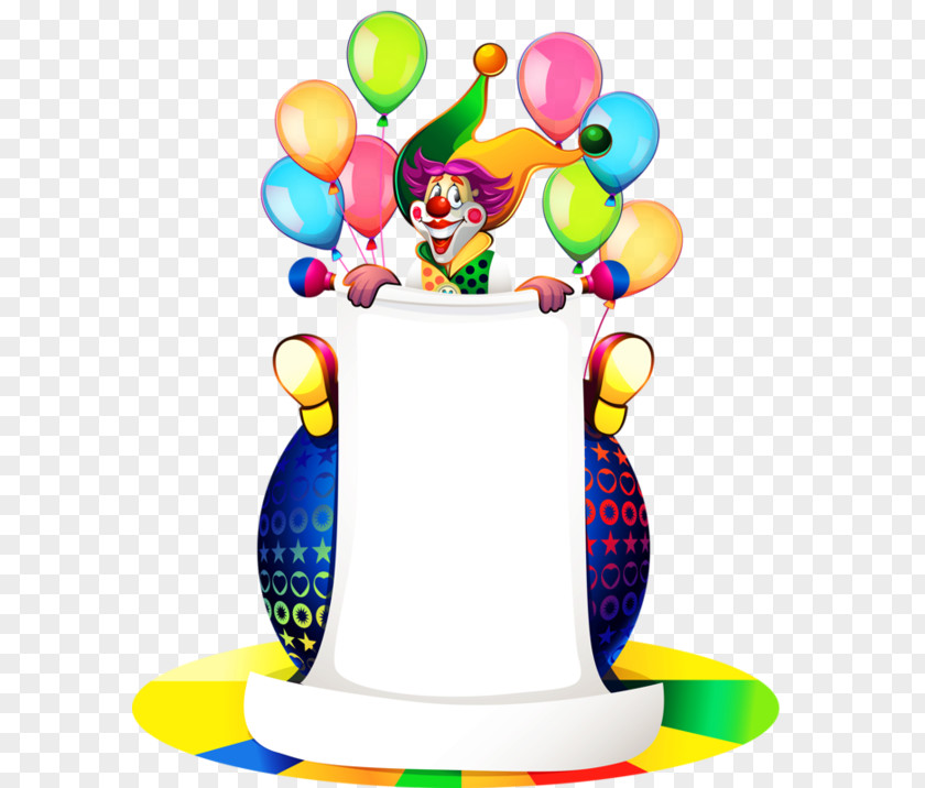 Clown Label Paper Birthday Clip Art PNG