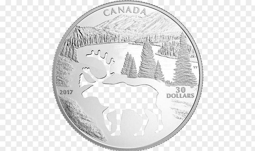 Coin Silver Deer Boreal Woodland Caribou PNG