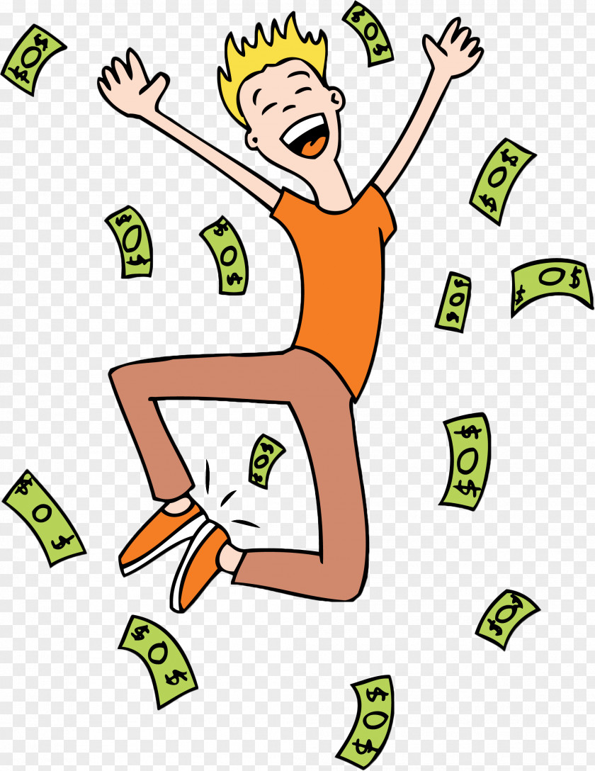 Happy Cartoon Sack Money Man Royalty-free Clip Art PNG