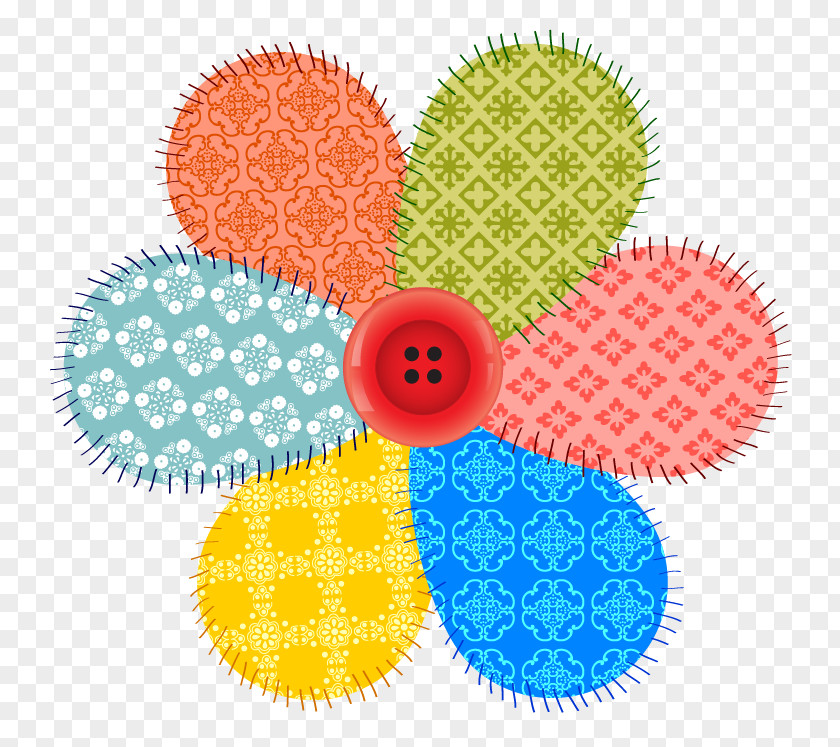 Painted Red Petal Pattern Colored Buttons Button PNG