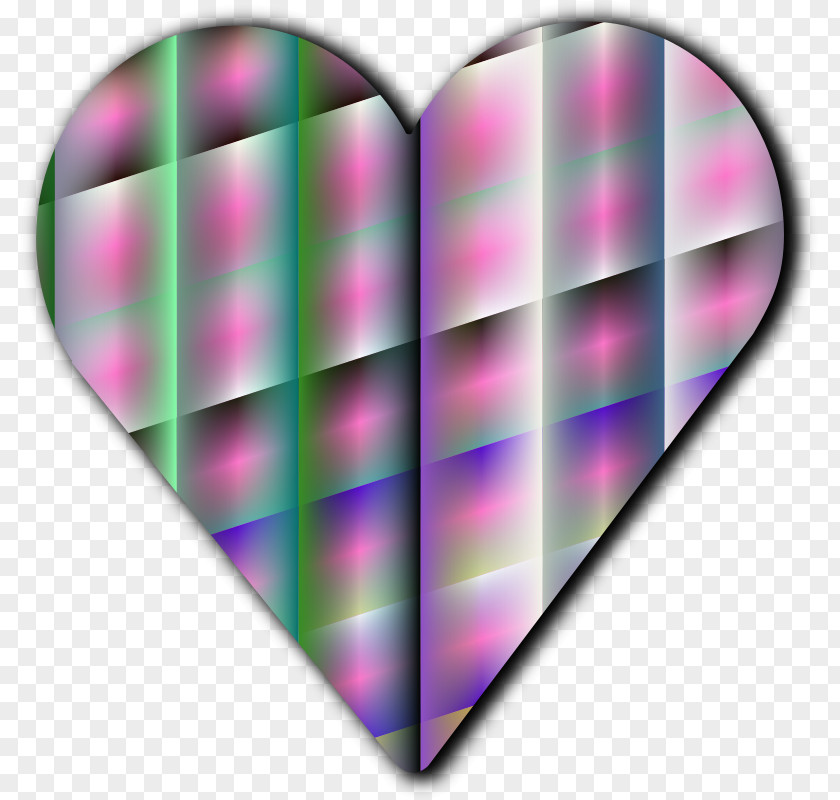 Pattern Pink M Heart PNG